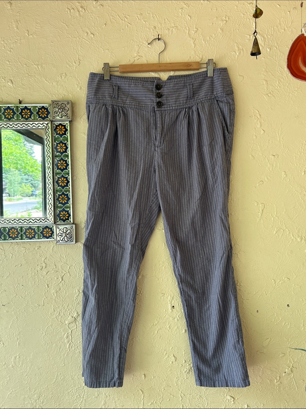 Sundance Linen Pinstripe Trousers ✨ size 12P